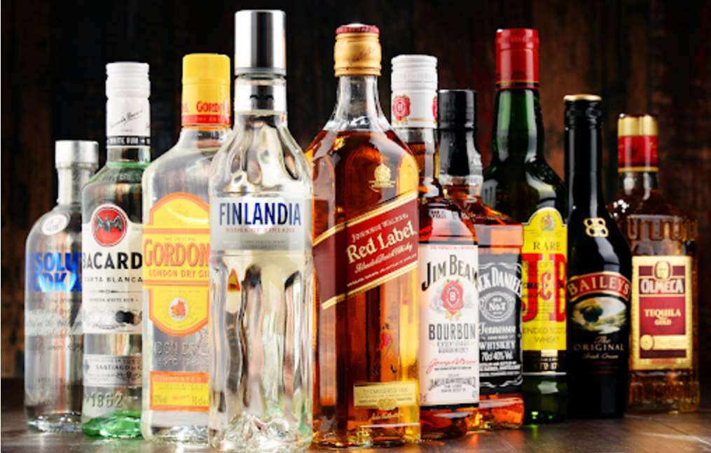 alcohol bottles